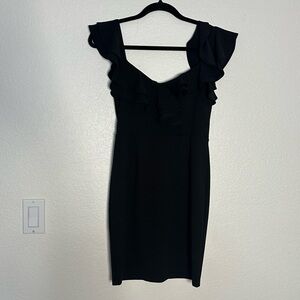 Elegant Black Ruffle Dress